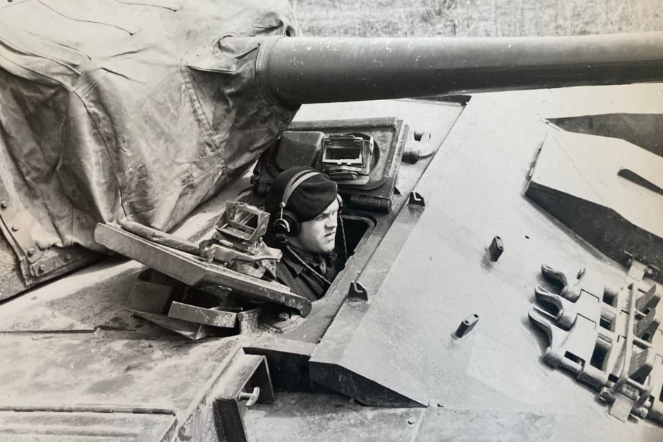 Kauno Wessman in a centurion tank in 1953. The South Porcupine miner enlisted in1940, serving in the army with the 48th Highlanders.