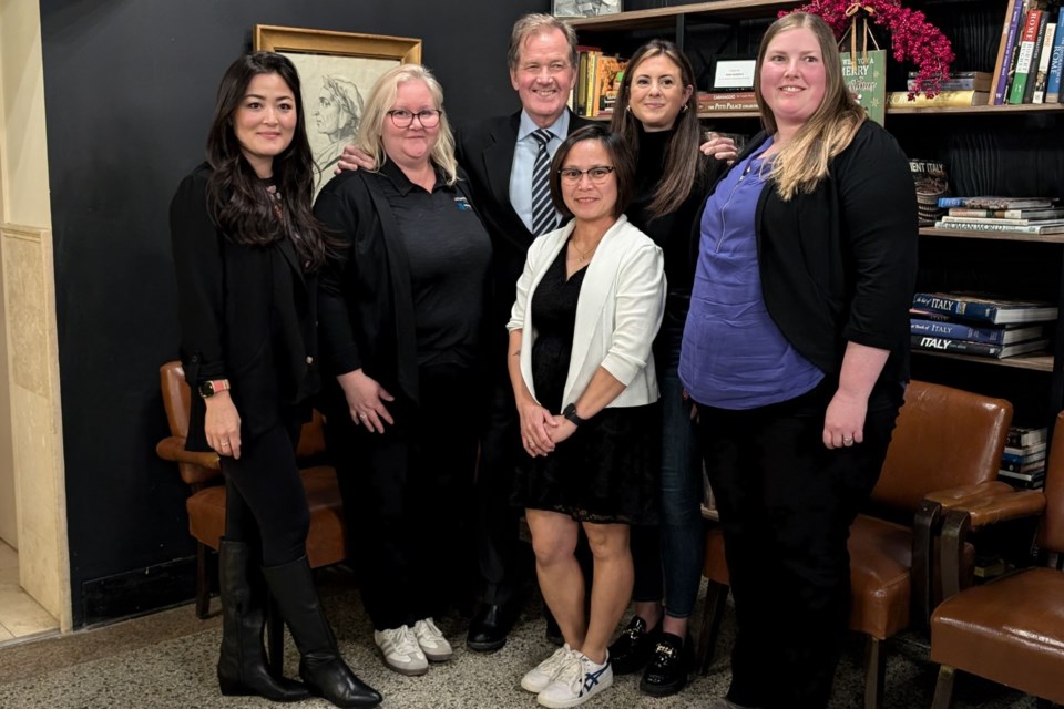 Members of the Women in Mining Timmins chapter with Timmins MPP and Ontario Minister of Mines George Pirie.