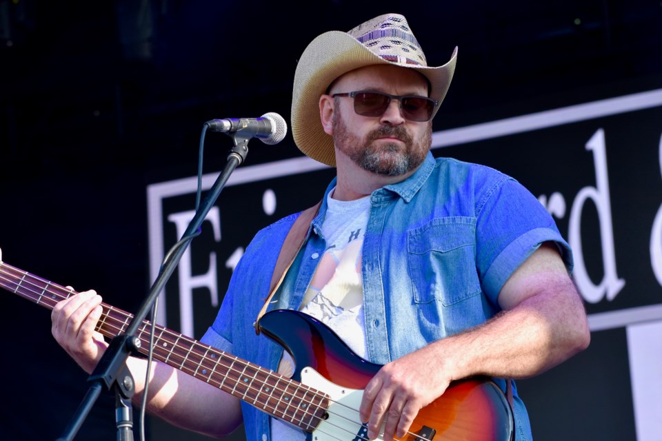 Eric Girard and the Travelers were the first act on the stage at the 2024 Rock on the River. music festival in Timmins.