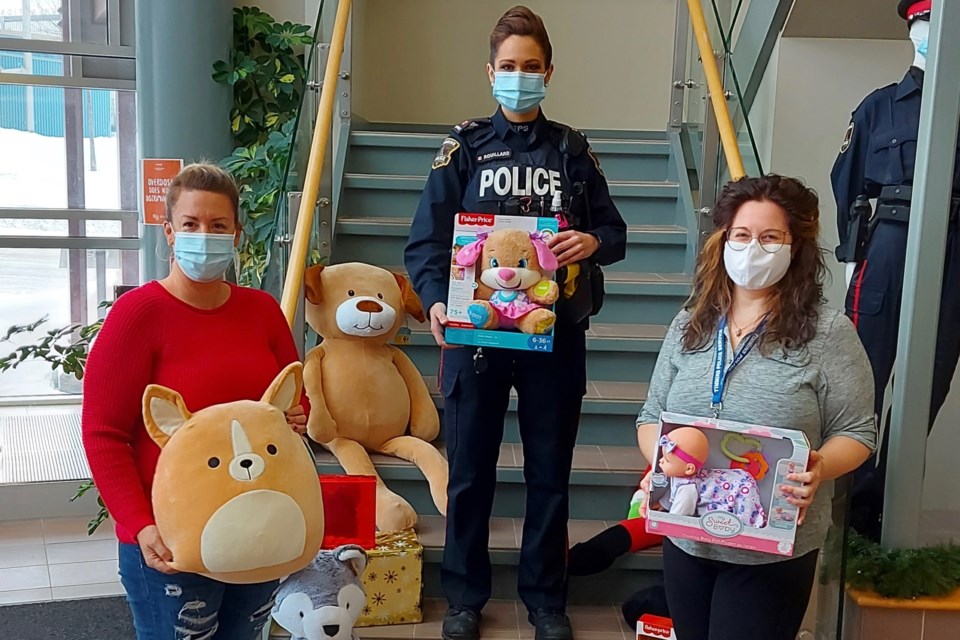 The Timmins Police Service's annual toy drive collected donations for underprivileged families in the Timmins area.