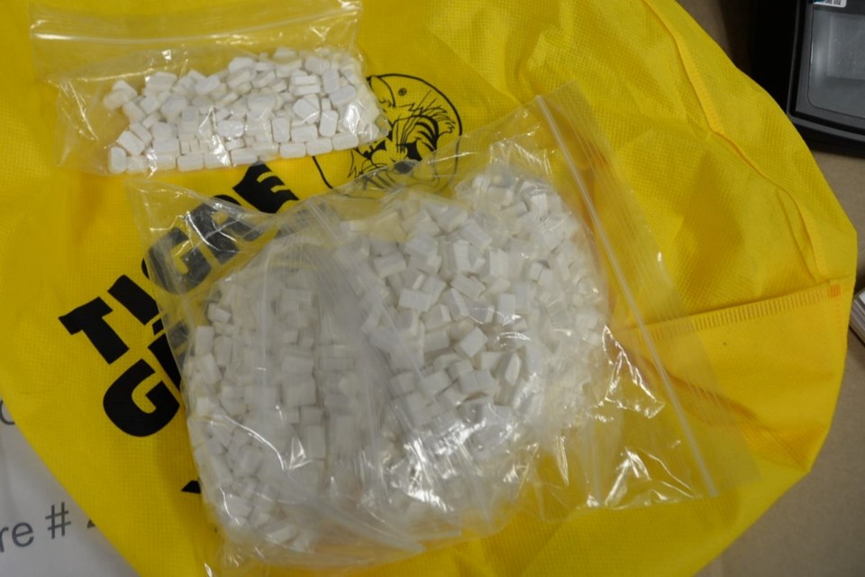 Items seized by Timmins Police and Nishnawbe Aski Police Service (NAPS) in a Sept. 9 drug bust in Timmins.