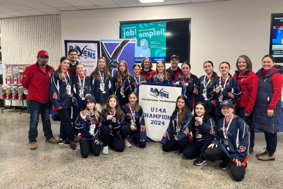 The U14 Timmins Tornadoes ringette team won gold at a tournament in Nepean.