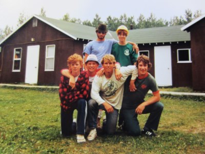 Campbell and pals at camp