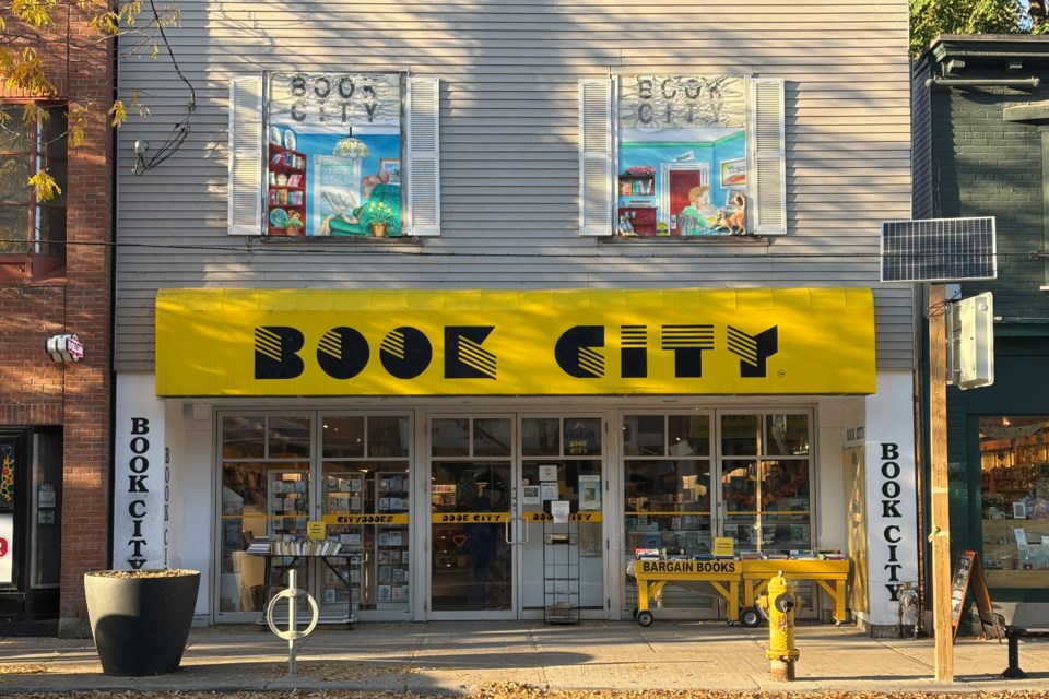 A Book City storefront located on Queen St. E in the Beaches.