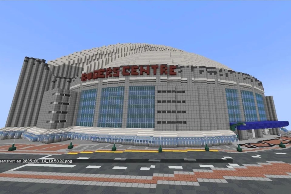 Replica of the Rogers Centre, formerly the SkyDome, took Grade 12 student Owen Mallory 40 man-hours to complete on Minecraft. 