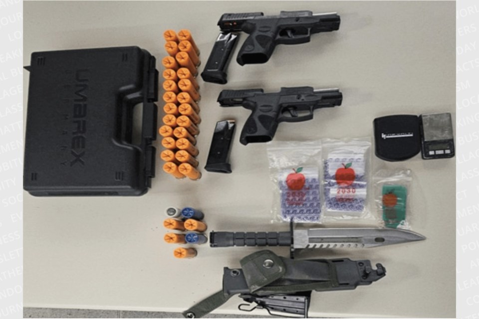 Image of items seized by police.