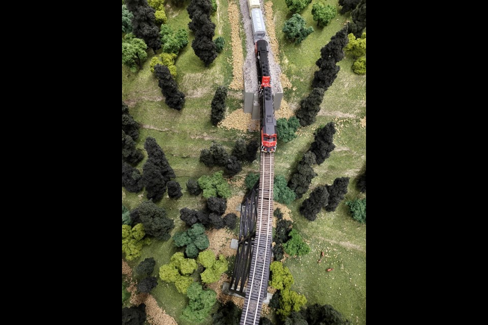 The level of detail in the miniature train setup by the Northern Alberta Freemo Group was extraordinary.