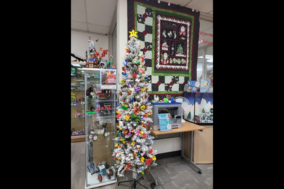 The LEGO ornament at the Barrhead Library has a display of different LEGO ornaments every day.