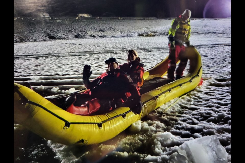 Fort Fire Fighters Train in Ice Water Rescue in ice water rescue training on March 3. Photo supplied.