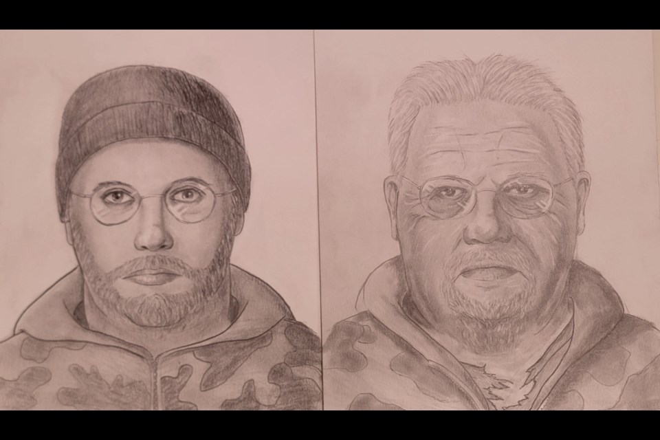 The Athabasca RCMP are looking for help identifying these two men after they fled from a traffic stop Friday night.