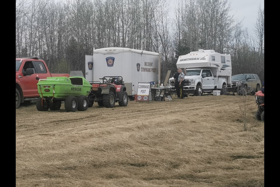 Representatives from the Athabasca RCMP, Fire Services, and Alberta Search and Rescue continue to looking for Lorraine Popowich, missing since Tuesday evening.