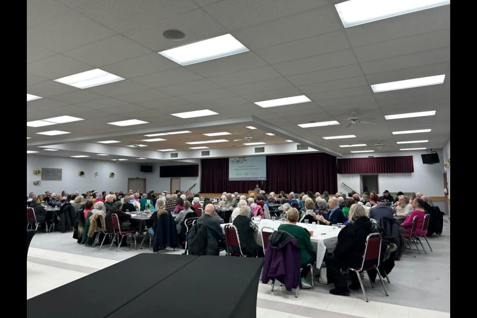 Westlock & District Family Community Support Services hosted a free community dinner on Tuesday, Jan. 21 at the Westlock Memorial Hall. The night was a big success, with attendees enjoying a presentation on caregiving and aging from Dr. Rose Joudi prior to dinner. 