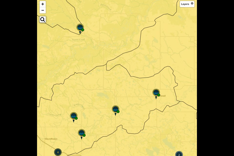 A website map with specific readings can be found on the Alberta River Basins website.

https://rivers.alberta.ca/