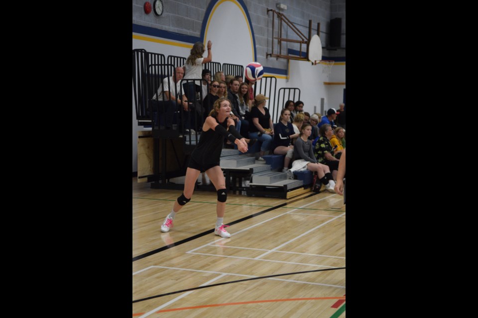 Olivia Elgersma of the BCHS 3 squad bumping the ball.