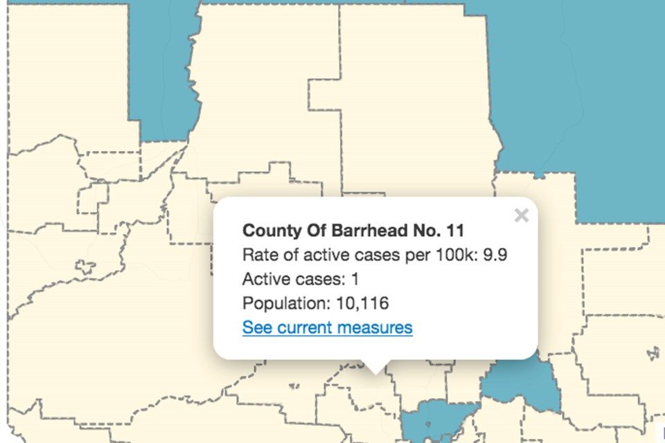 COVID status map