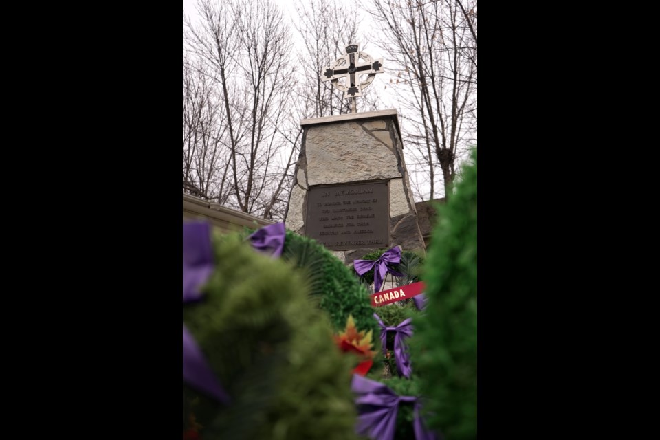 Boyle locals gathered at the legion cenotaph in the moments before 11 a.m. to honour Canada's fallen soldiers.                                