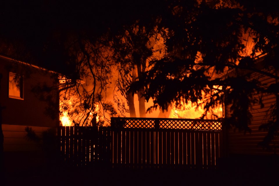 Barrhead Regional Fire Services, RCMP and Associated Ambulance personnel responded to a structure fire in Barrhead on Saturday Oct. 19.