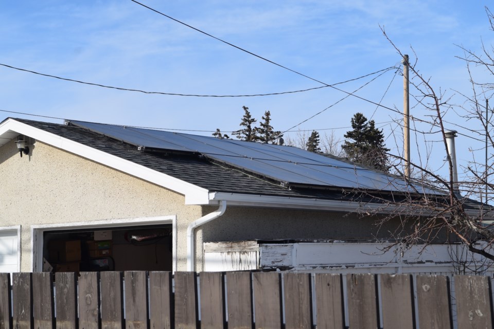 Chris Kapler is one of the first Town of Barrhead residents, if not the first, to install solar panels.