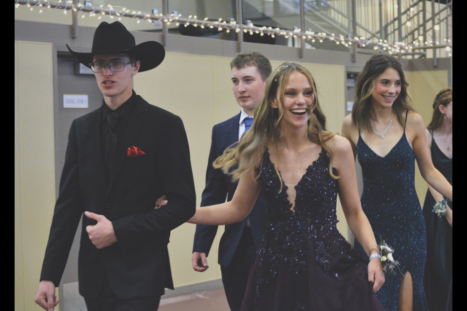 Zachary Groulx and Victoria Brett during the grand entrance.