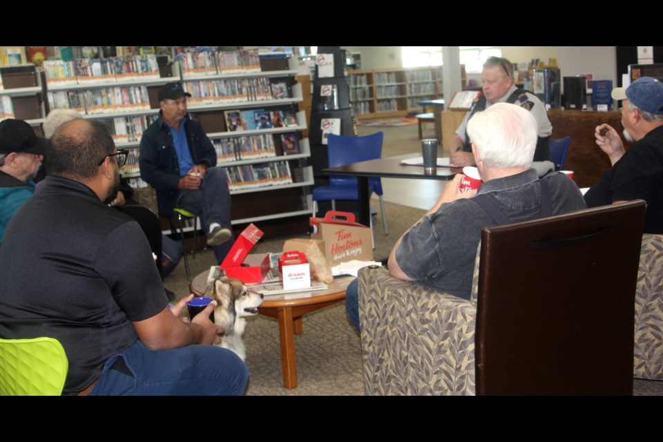 A Coffee with a Cop session drew concerned citizens to the Westlock Library on Sept. 19. 