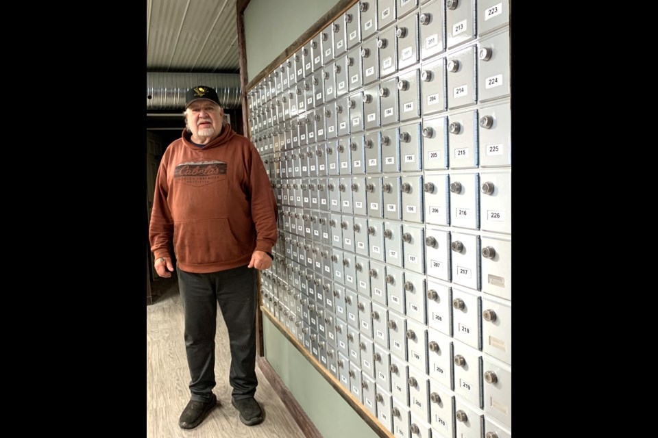 Canada Post had installed these mailboxes in Chuck Desranleau's  new Jarvie General Store last year with plans to transition mail delivery to them. They have never been used. 