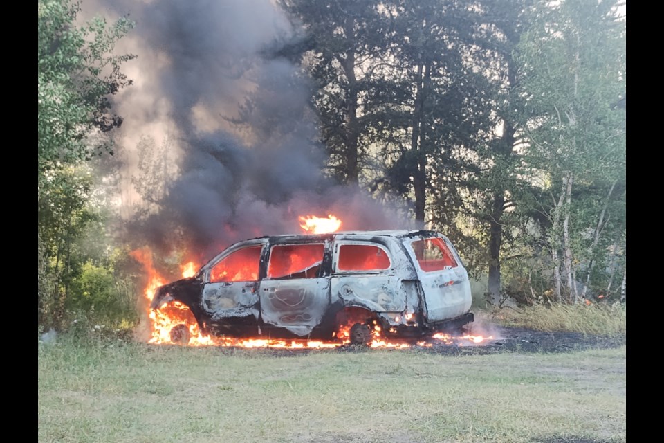 Westlock County Fire Services was dispatched at about 7:56 p.m.