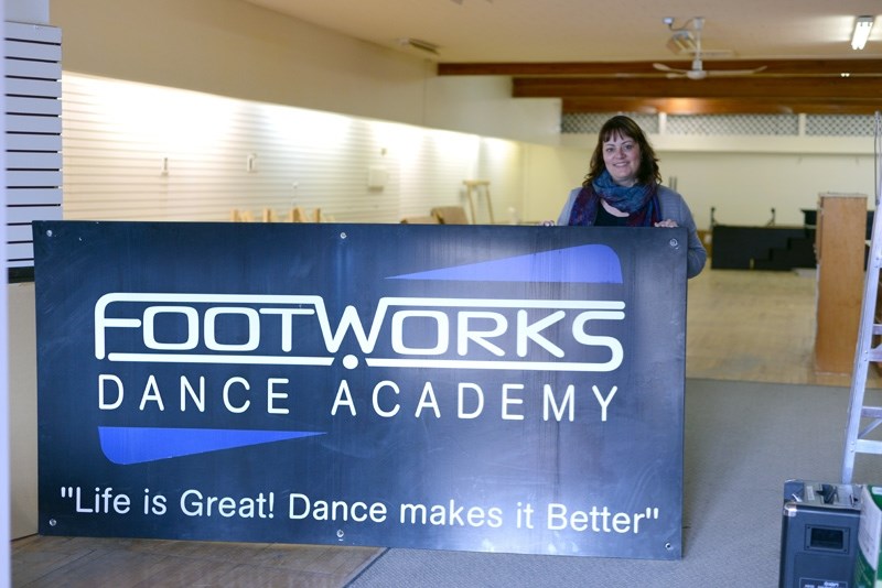 Footworks Dance Academy owner Irene Widdup stands at the studio &#8216;s new Main Street location, ready to take on the transformation.