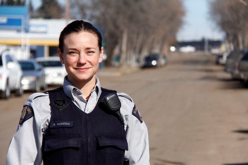 Const. Sarah Harding wears her uniform proudly, and is excited to be a part of the Barrhead RCMP Detachment. Harding, a B.C. native, chose Alberta to call home and looks