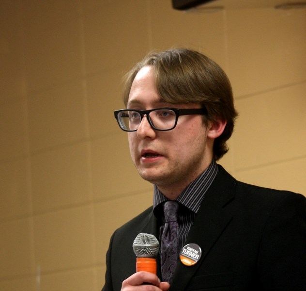 Tristan Turner of the NDP Party came in second place for the local riding on Tuesday, May 5, after losing to Glenn van Dijken of the Wild Rose Party.