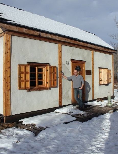 Dion Lefebvre shows off his hempcrete house Jan. 19. Lefebvre is designing a second hempcrete building as part of a sustainable housing contest in Calgary.