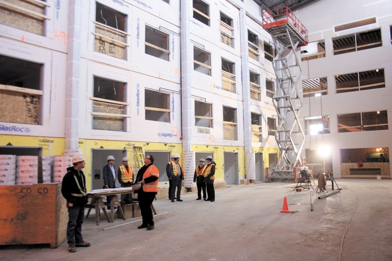 Town and County councillors, Westlock Foundation board members and MLA Ken Kowalski got a look inside the Pembina Lodge expansion last Thursday afternoon. The wide-open