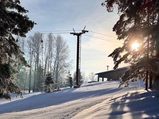 Misty Ridge Ski Hill has operated since 1972 providing vistas of amazing views along the Athabasca River only a short 30 minutes from Barrhead. Photo Supplied by Daniella Wierenga.