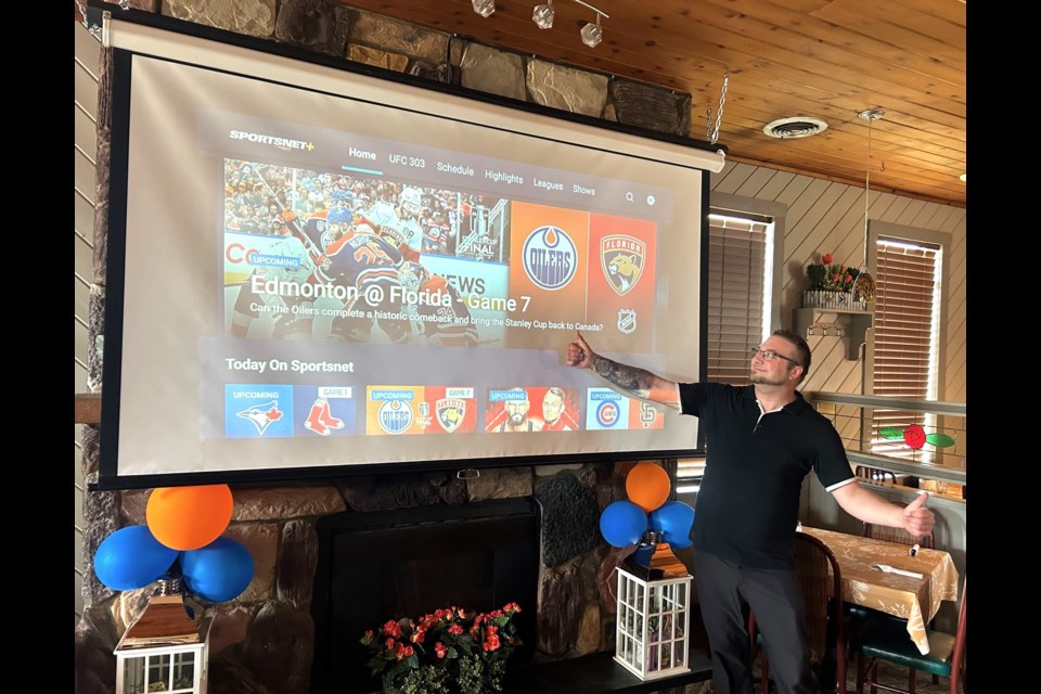 Garrett Falls with Apollo Pizza in Westlock, is ready to welcome fans for Game 7 of the Stanley Cup Final tonight at Apollo Pizza's watch party. Puck drop is 6pm.  