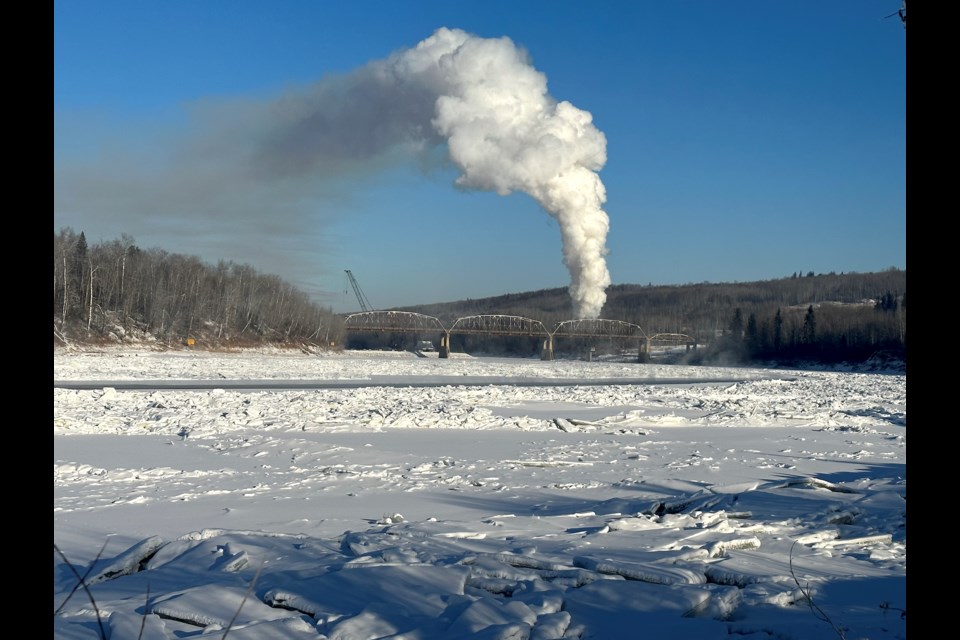 The Town of Athabasca began it’s compost burning Jan. 15. Piles of branches and wood at the compost site near the river and the transfer site across the bridge were lit in order to dispose of the debris, a process that’s part of regular maintenance of the sites. According to the Town’s Alertable advisory, the fires will burn until all material is disposed of, which could take between seven and 10 days. Photos by Lexi Freehill/AA