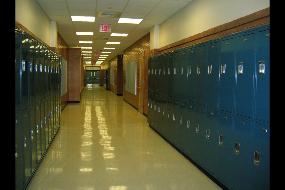 School hallway with lockers - Pixabay photo