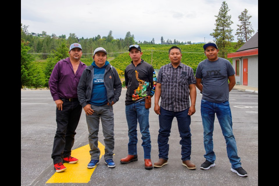 An image of temporary foreign workers in Lake Country, B..C. The Surrey-based Dignidad Migrante Society is opening its photo exhibit on Jan. 17, 2025, in Coquitlam.