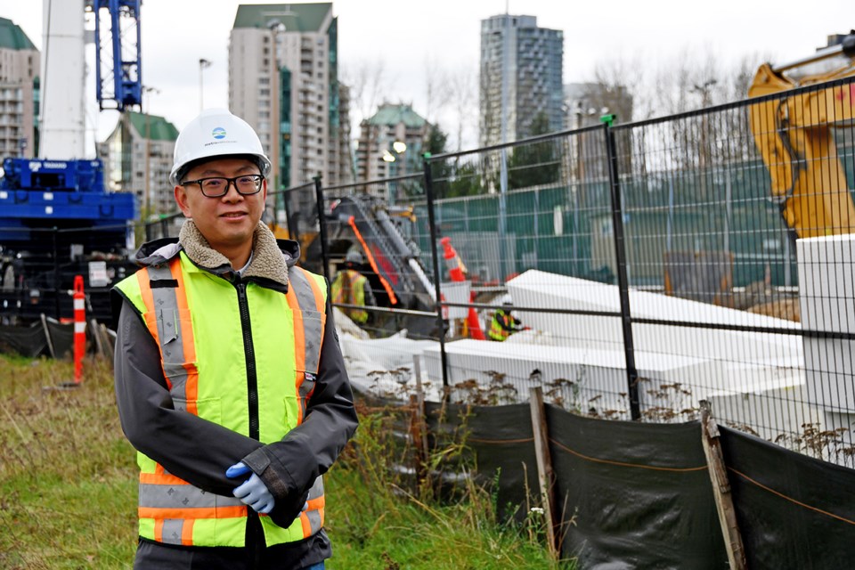 Alan Chiang is Metro Vancouver’s senior project manager for the Coquitlam Water Supply Project Delivery. He was photographed on Nov. 20, 2024, along Pipeline Road in Coquitlam.