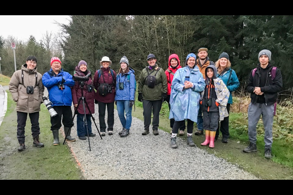 The Colony Farm East team on the Christmas Bird Count on Jan. 4, 2025.