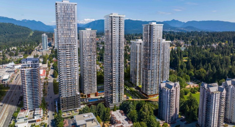 Onni is planning to build seven towers north of Brookmere Park in Burquitlam, on a 7.2-acre site at 516, 520, 524, 528, 532, 538, 548, 558, 562 and 566 Brookmere Ave.