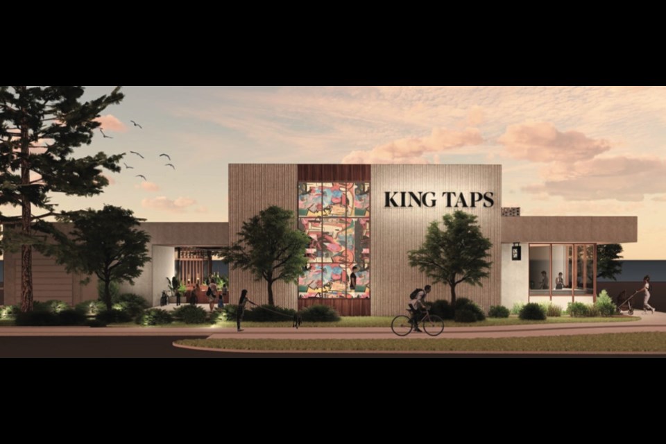 A rendering of King Taps at Coquitlam Centre mall, next to Cactus Club.