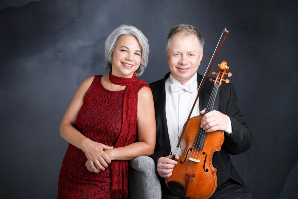 Rosemary O'Connor and Reg Quiring perform in Coquitlam on Dec. 31, 2023.
