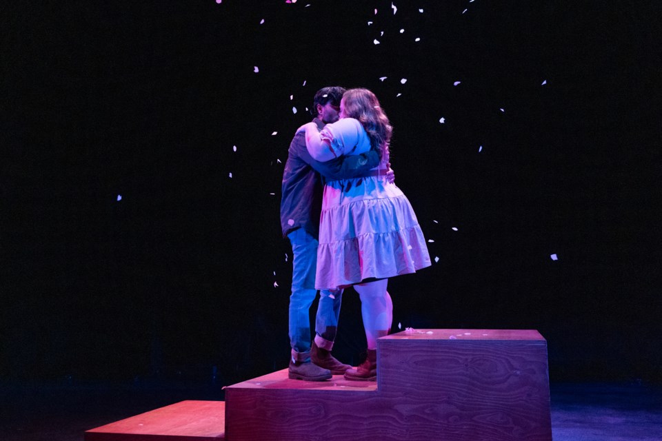 Praneet Akilla and Steffanie Davis in Someone Like You, 2023: set and lighting design by Wladimiro Woyno Rodriguez; and costume design by Donnie Tejani.