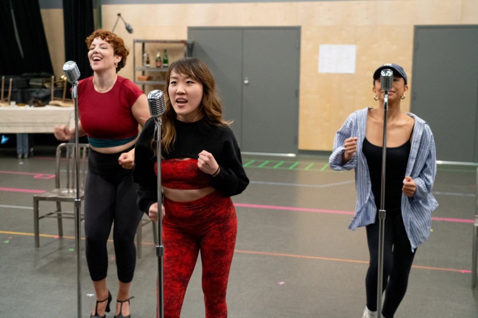 Tiana Jung in rehearsal for the Jersey Boys, an Arts Club Theatre Company production.