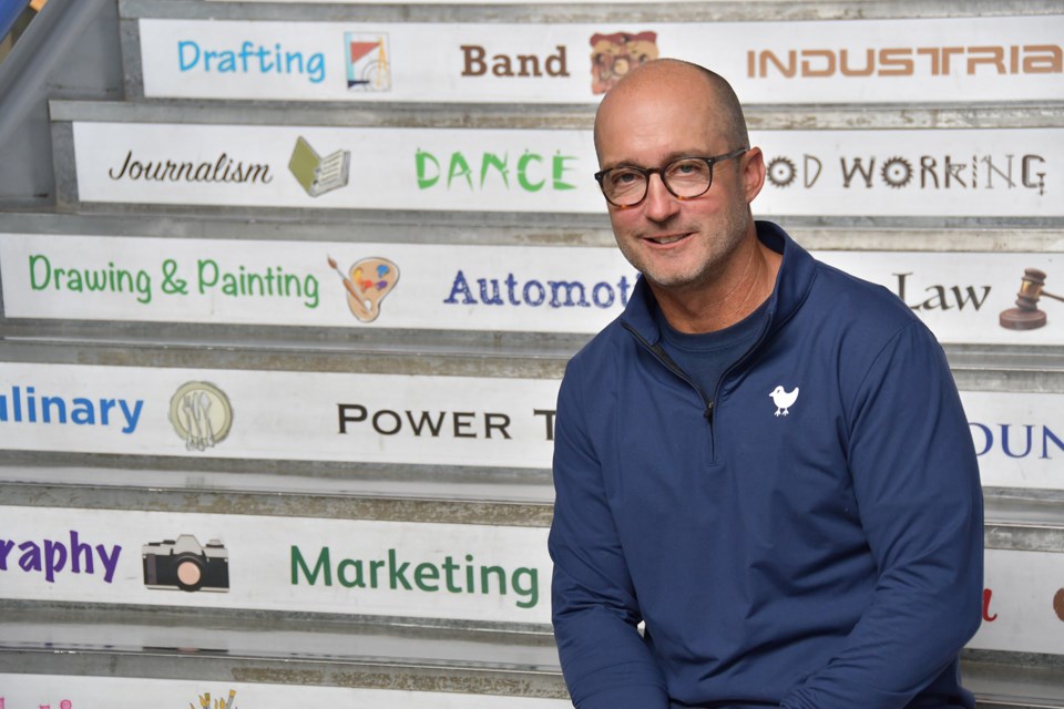 Todd Clerkson is the new principal at Riverside Secondary in Port Coquitlam. He was interviewed and photographed on Aug. 28, 2024.