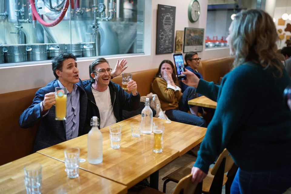 Prime Minister Justin Trudeau stopped in at Patina Brewing Co., in Port Coquitlam, on Friday, Dec. 13, 2024.