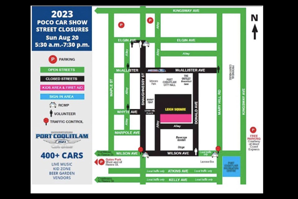 Downtown Port Coquitlam Car Show: maps and event schedule - Tri