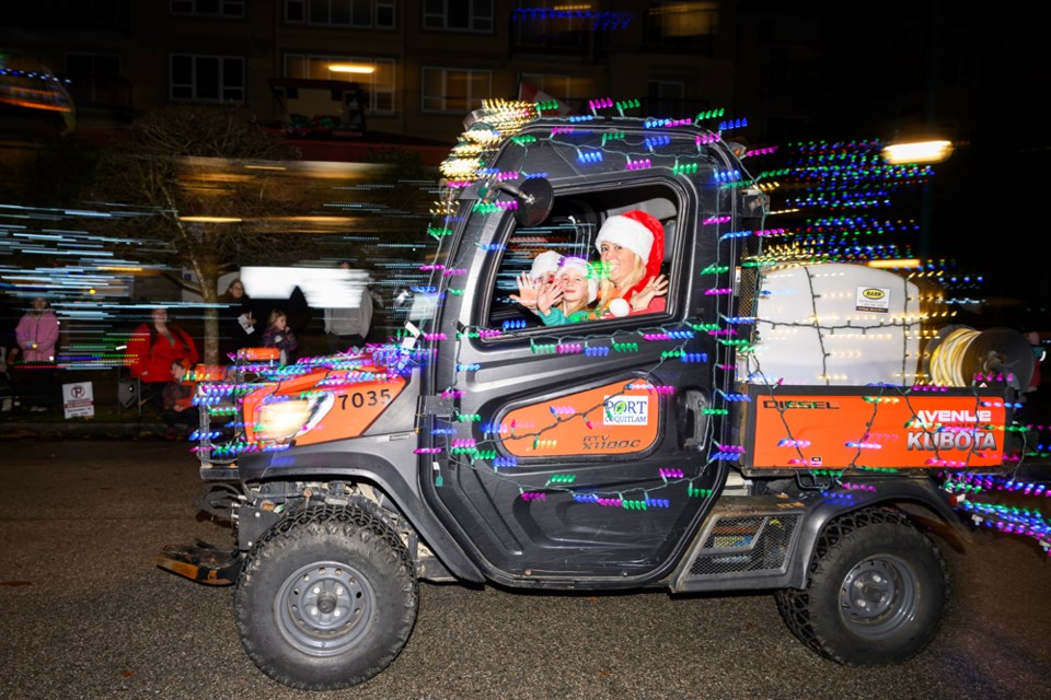 Port Coquitlam's inaugural Parade of Lights on December 14, 2024.  