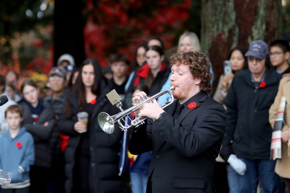 About 1,000 people attended Remembrance Day ceremonies at Coquitlam's Blue Mountain Park on Monday.