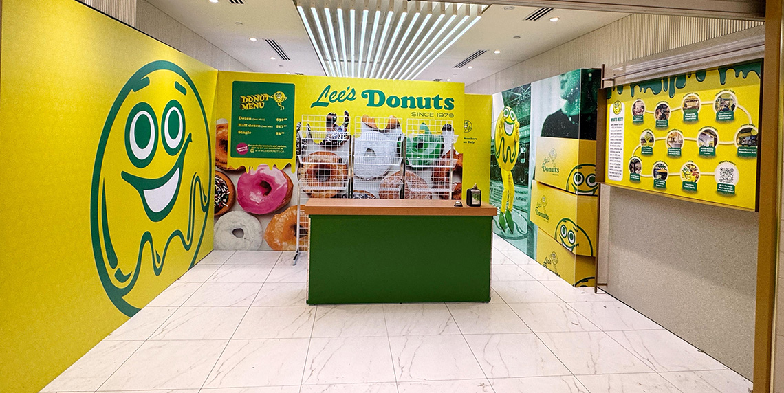 A Lee's Donuts pop up shot