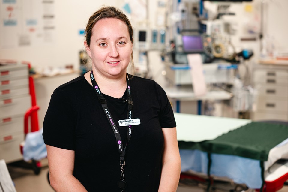 Practical nurse educator at Port Moody's Eagle Ridge Hospital, Kendra Harding-Belacourt, has been recognized with a Fraser Health Above and Beyond Award.